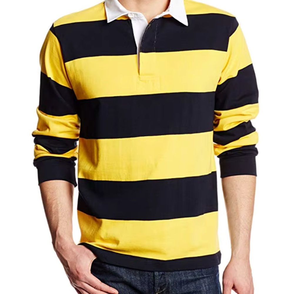 Piombo Rugby Polo Striped Long Sleeve Shirt Men’s SZ.XXL NWT